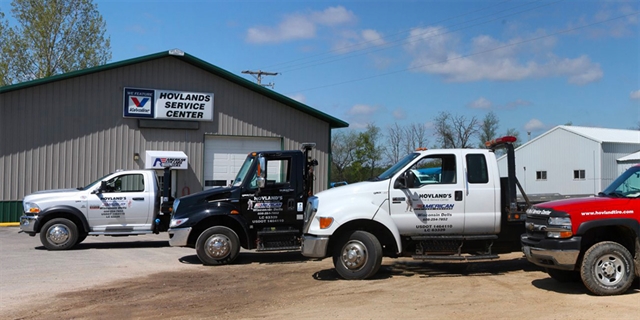 Tow trucks at Hovland Service Center.