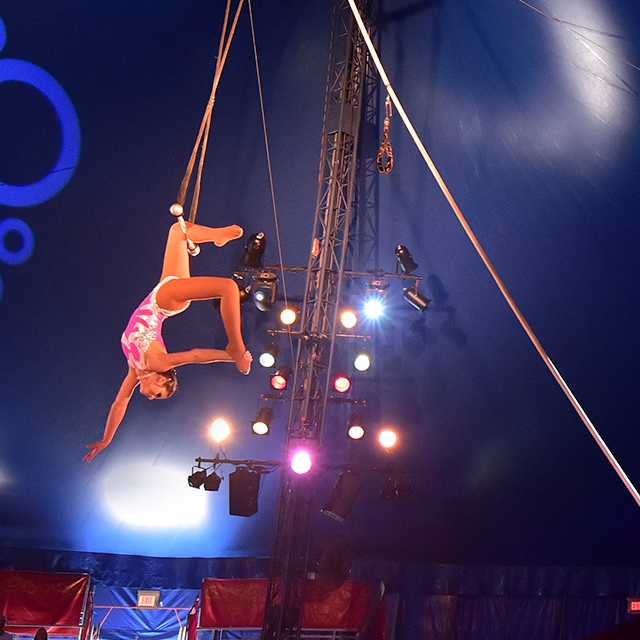 A circus performer at Circus World near Wisconsin Dells.
