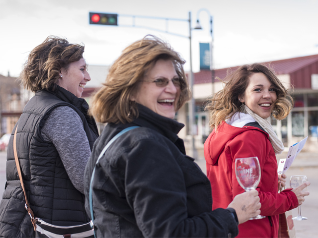 Fall Wine Walk in Wisconsin Dells.