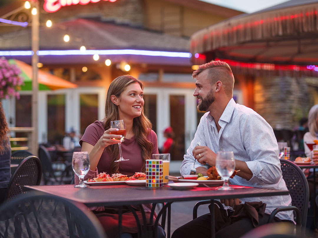 Couple dining at House of Embers.