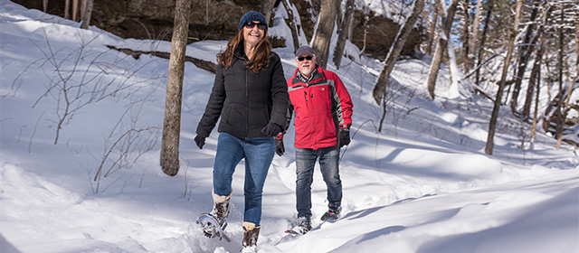 Mirror Lake State Park Snow shoe hiking