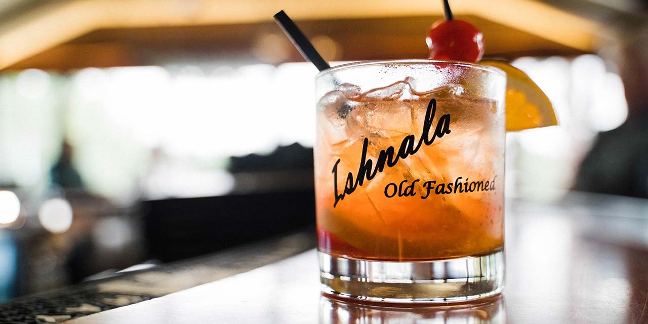 Ishnala Supper Club's old fashioned on a table