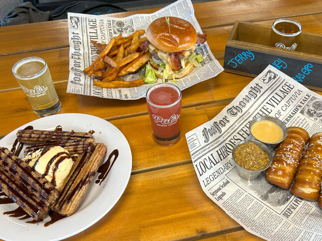 A full meal at Pals Brewing Company