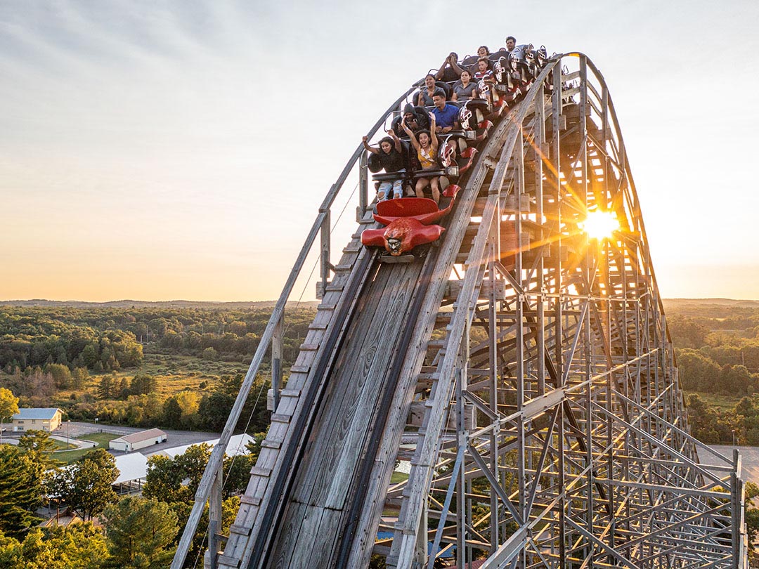 Hades 360 rollercoaster.