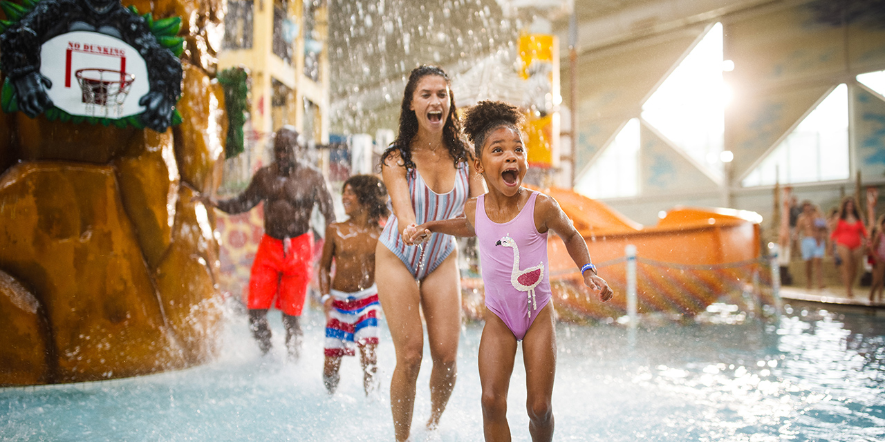 Family at Kalahari Indoor Waterpark.