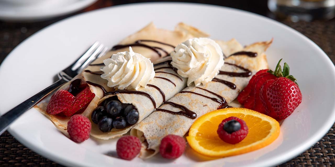 Breakfast crepes at The VUE waterfront dining & bar