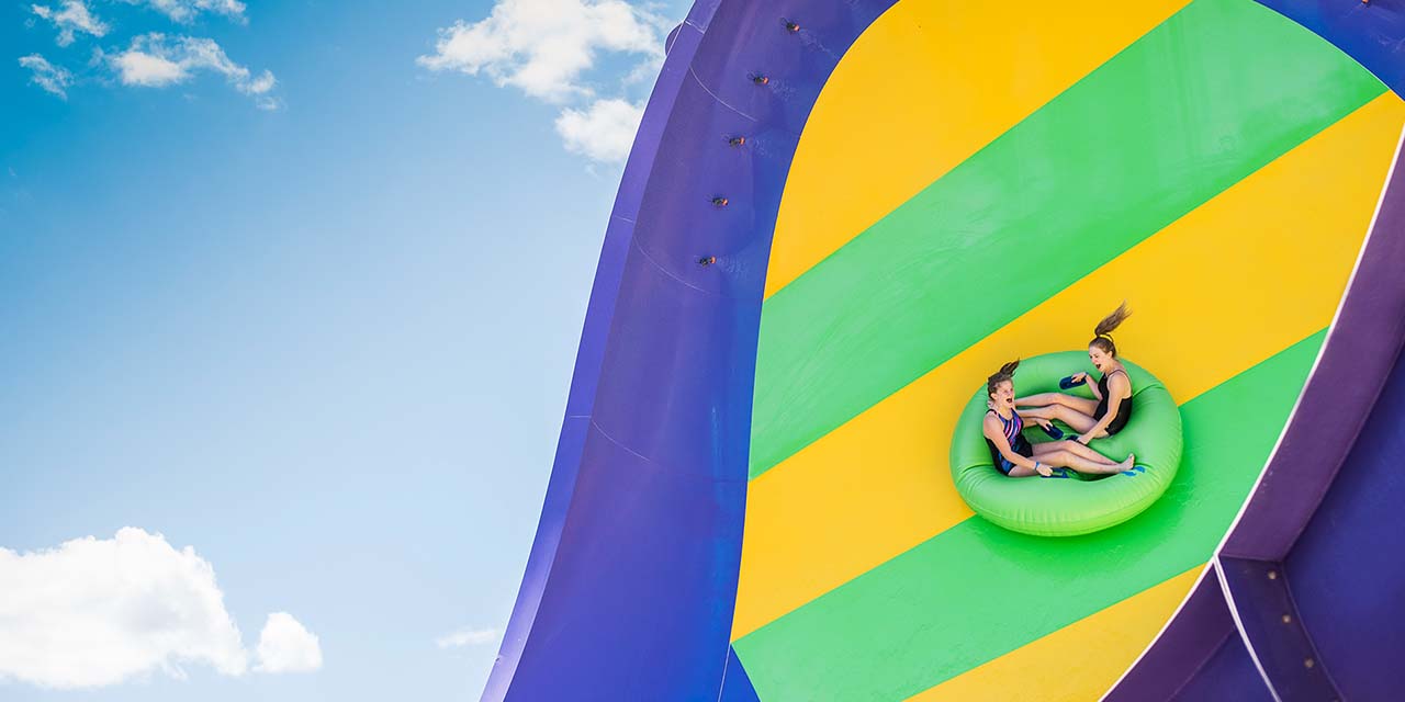 Kalahari Waterpark's big outdoor slide