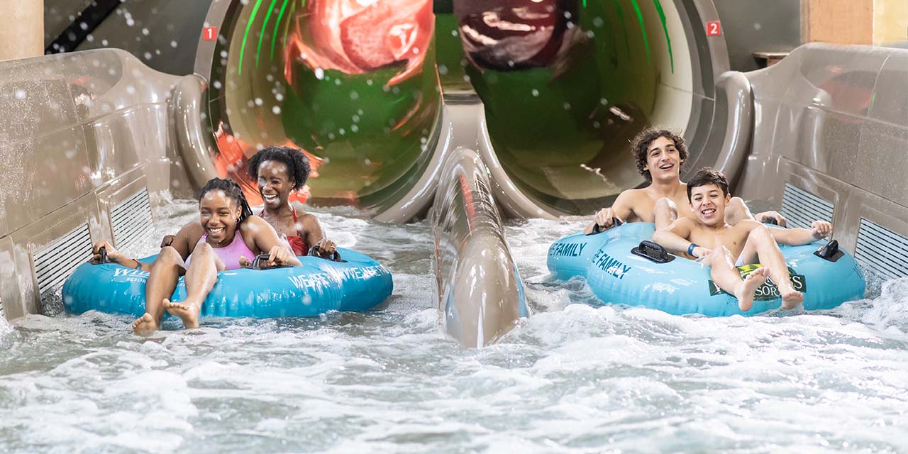 The new Warped Wagons waterslide at Wilderness Resort in Wisconsin Dells.