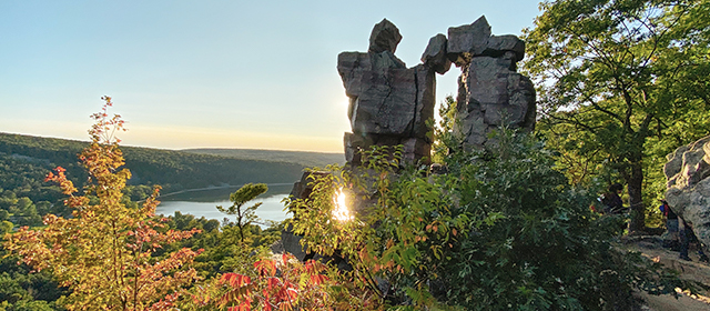 Devil's Doorway rocks at Devil's lake state park