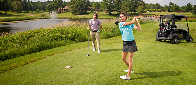 Golfers at Trappers Turn Golf Club