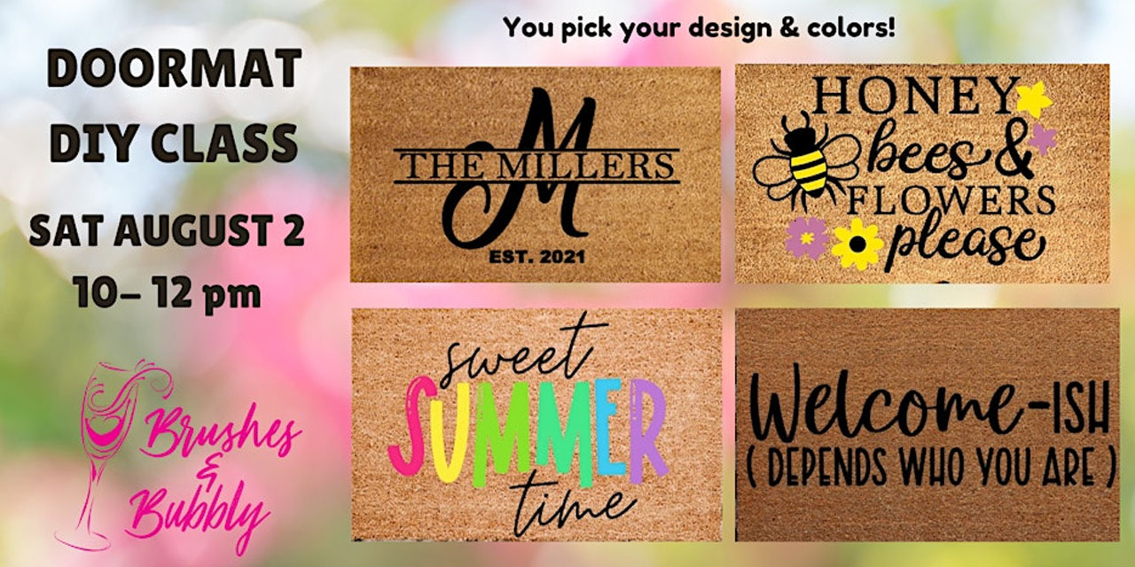 Doormat DIY Class at Brushes & Bubbly
