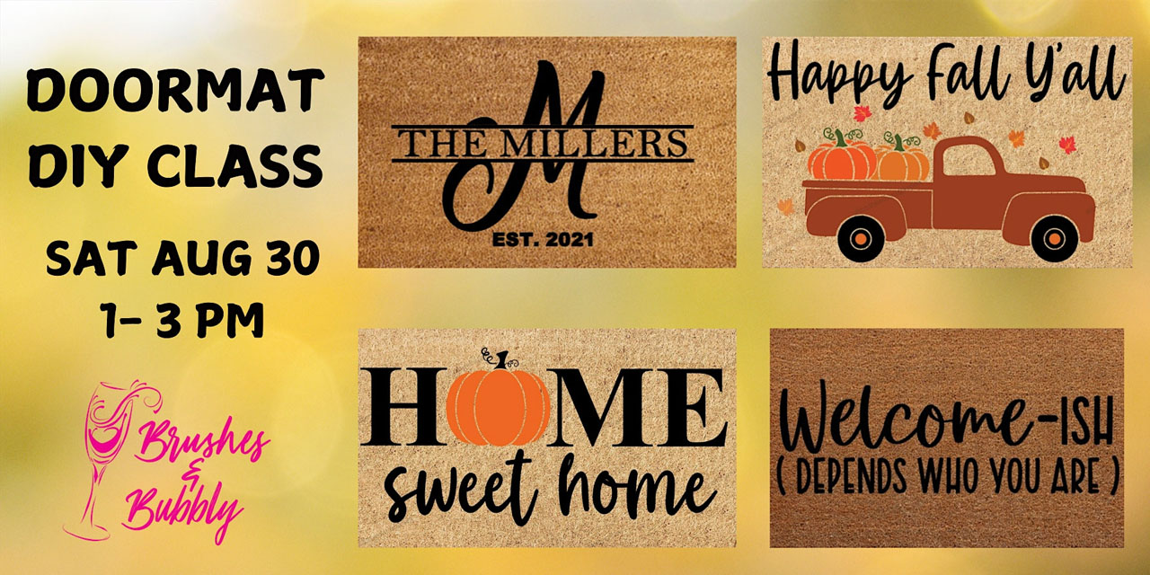 Doormat DIY Class at Brushes & Bubbly