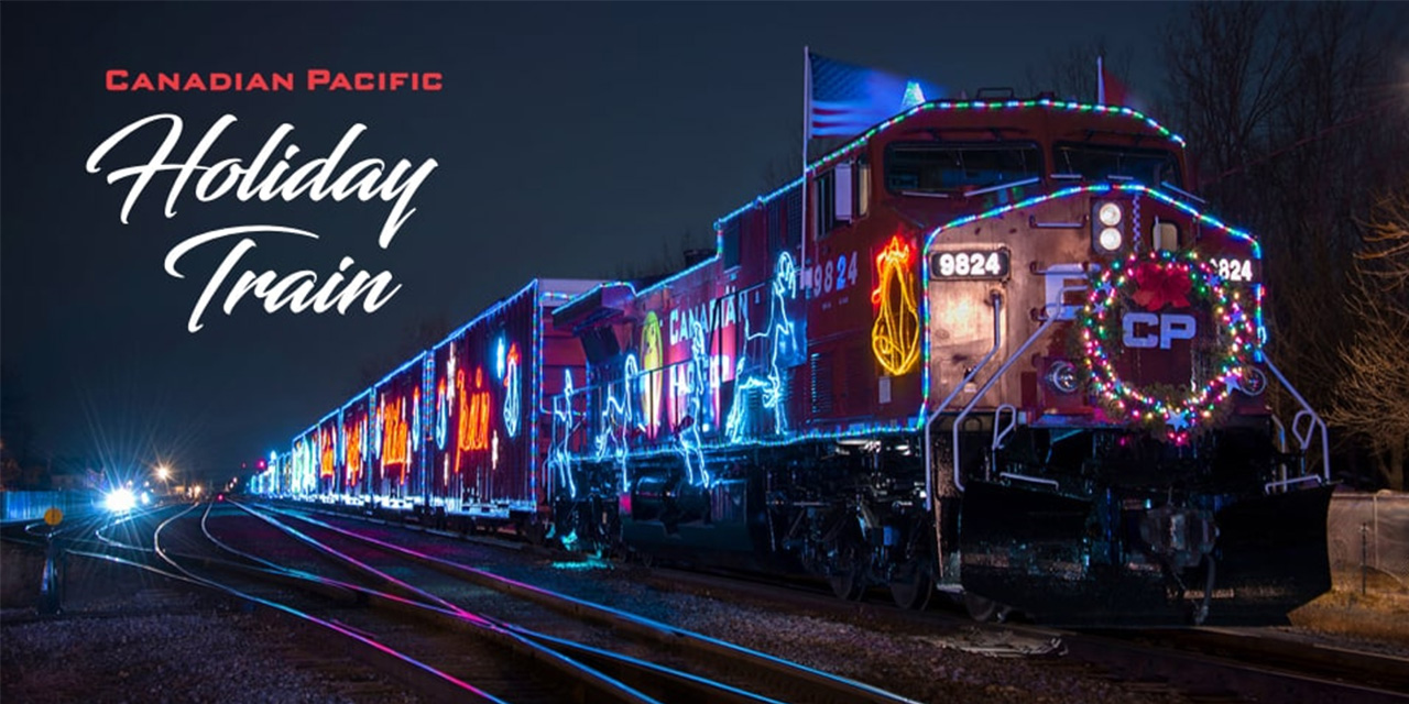 Canadian Pacific Railway Holiday Train of Lights Stop In Wisconsin Dells.