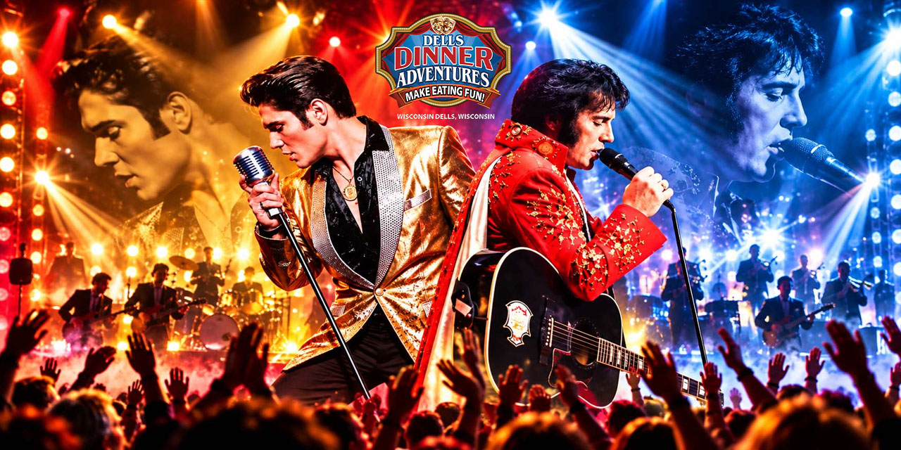 Elvis tribute artists at Dells Dinner Adventures