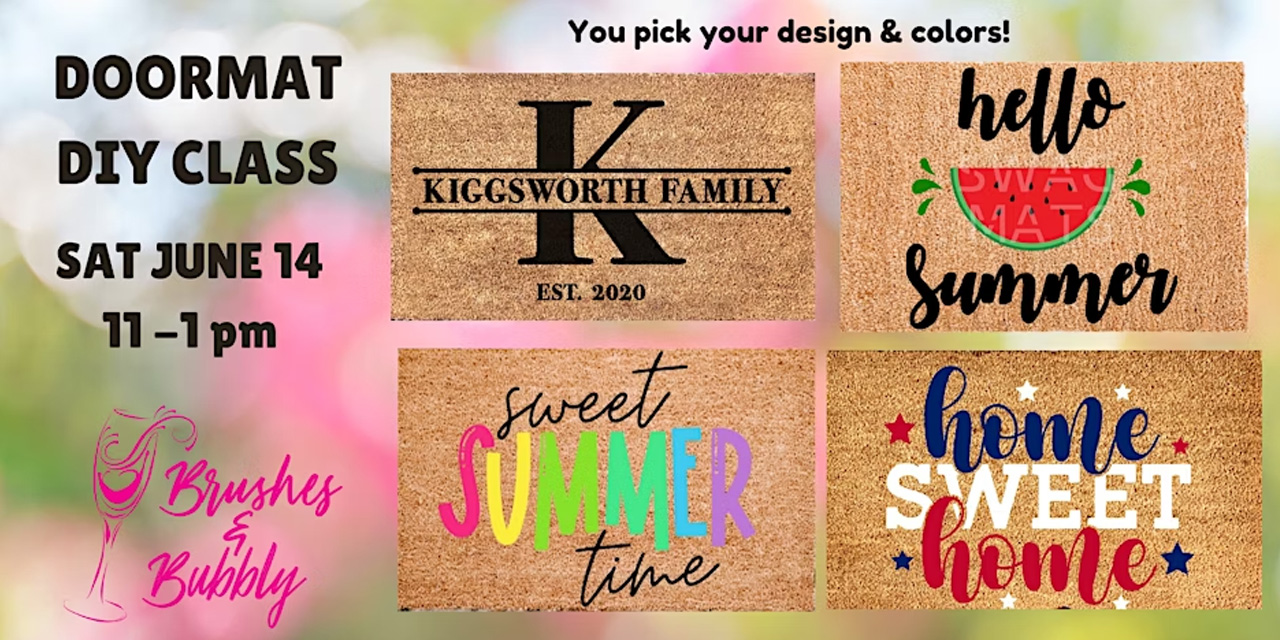 Doormat DIY Class at Brushes & Bubbly