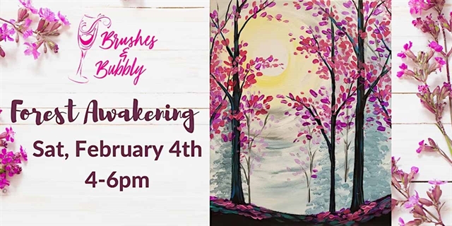 Forest Awakening Paint Event at Brushes & Bubbly.