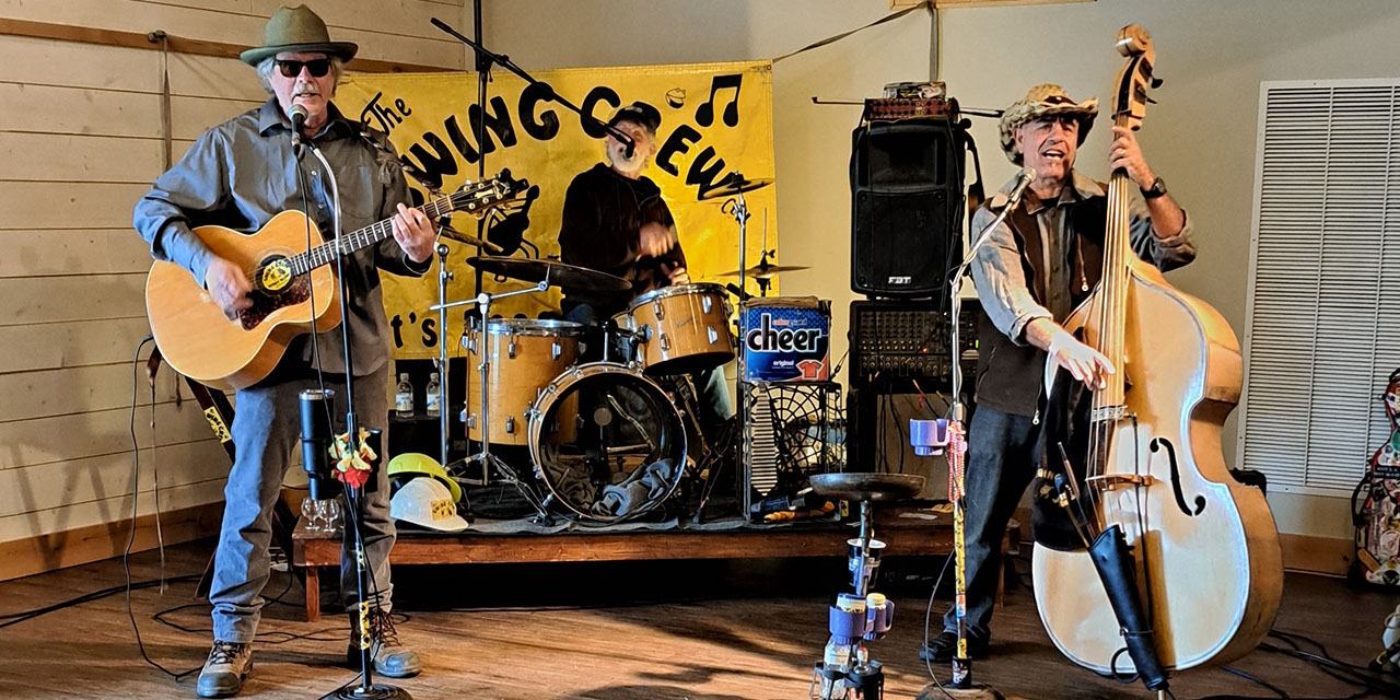 The Swing Crew performing live.