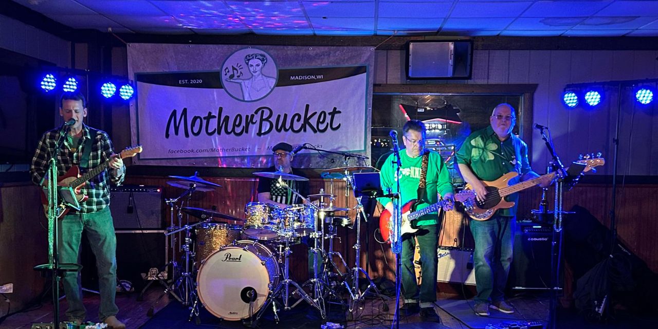 Motherbucket band playing at event