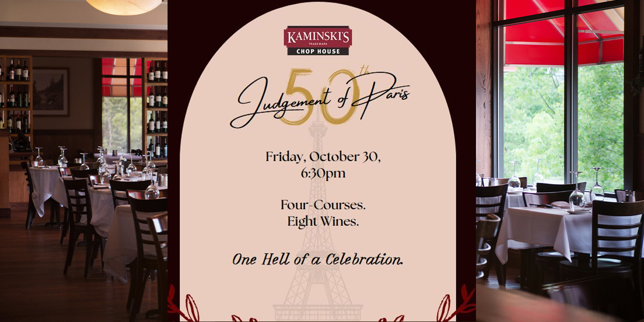 Judgement of Paris Wine Dinner at Kaminski's Chop House