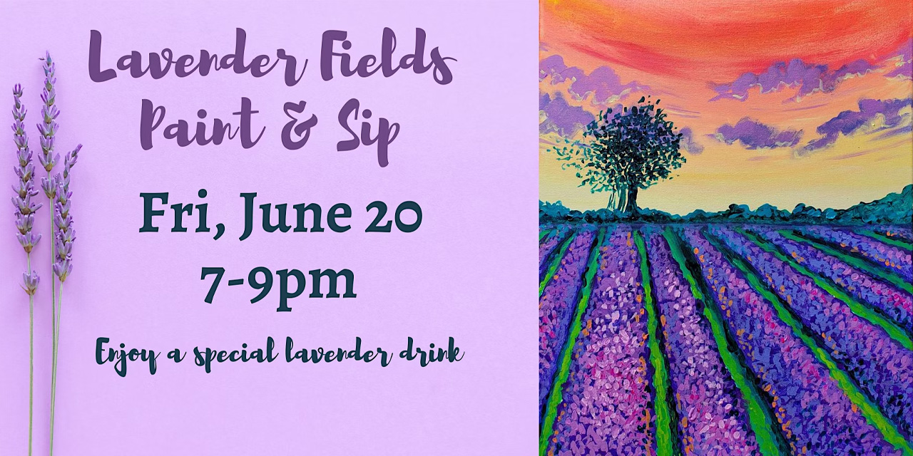 Lavender Fields Paint Class at Brushes & Bubbly