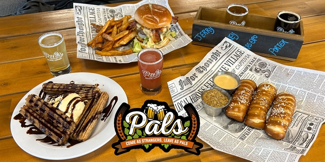 Food and a Flight at Pals Brewing Company