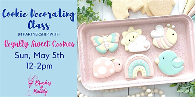 Cookie Decorating Class at Brushes and Bubbly