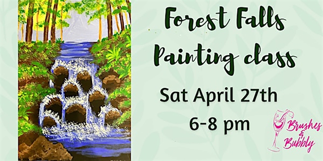 Forest Falls Paint Night at Brushes & Bubbly.
