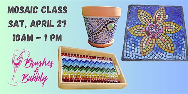 Mosaic Class at Brushes & Bubbly