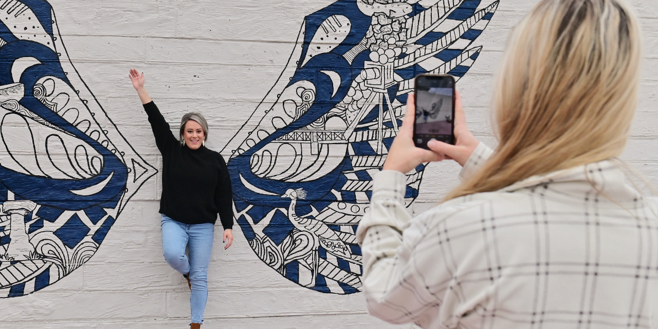 Wings Mural at Elm Street Plaza