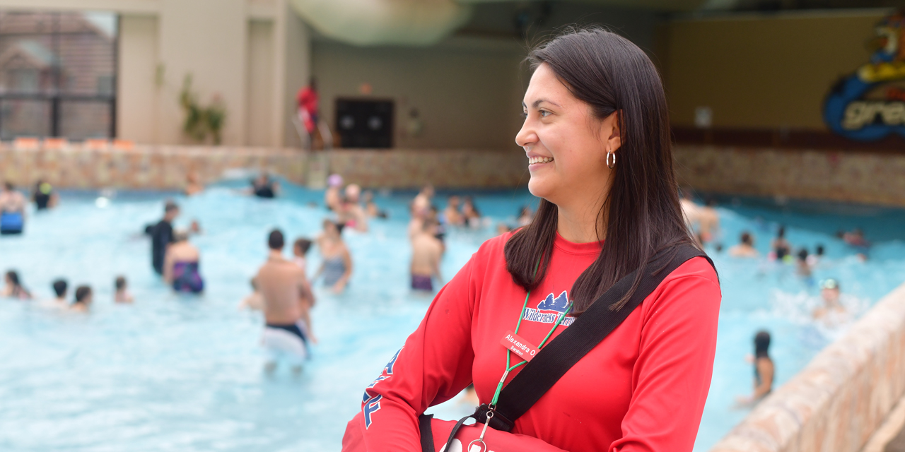 Lifeguard ad Wilderness indoor waterpark