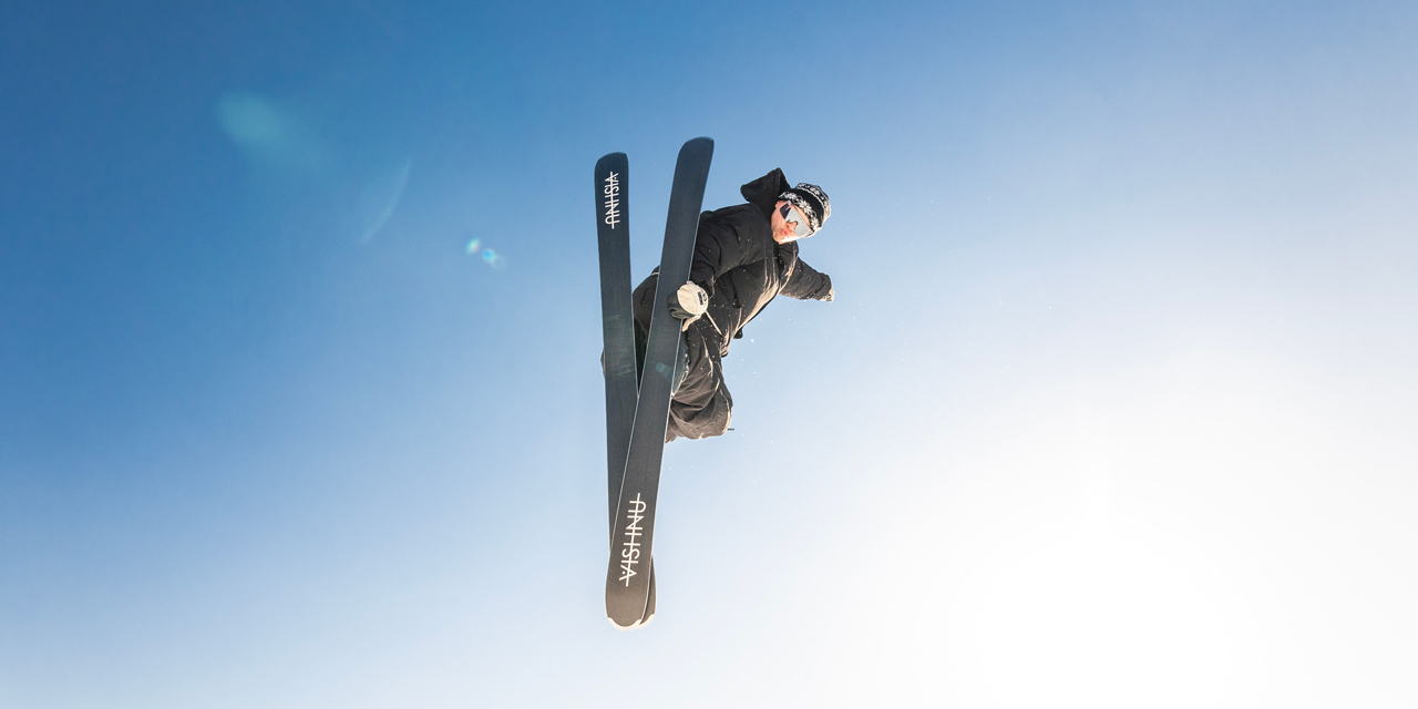 Man snow skiing at Cascade Mountain.