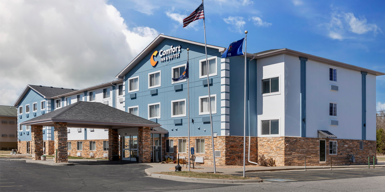 Hotel building exterior.