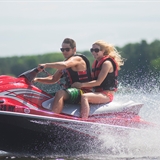 A couple jet skis in Wisconsin Dells.