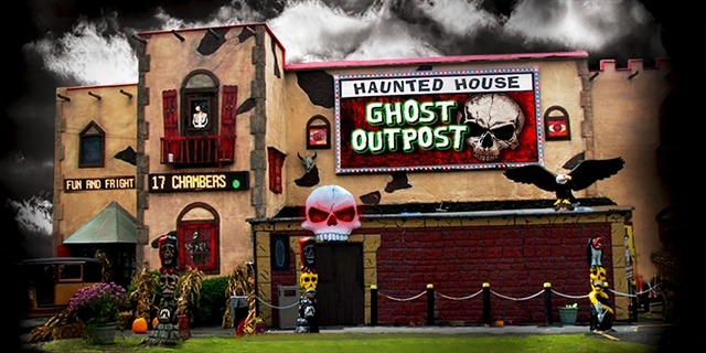 Exterior of Ghost Out-Post Haunted House