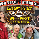 Sneaky Pete's wild west show advertisement.