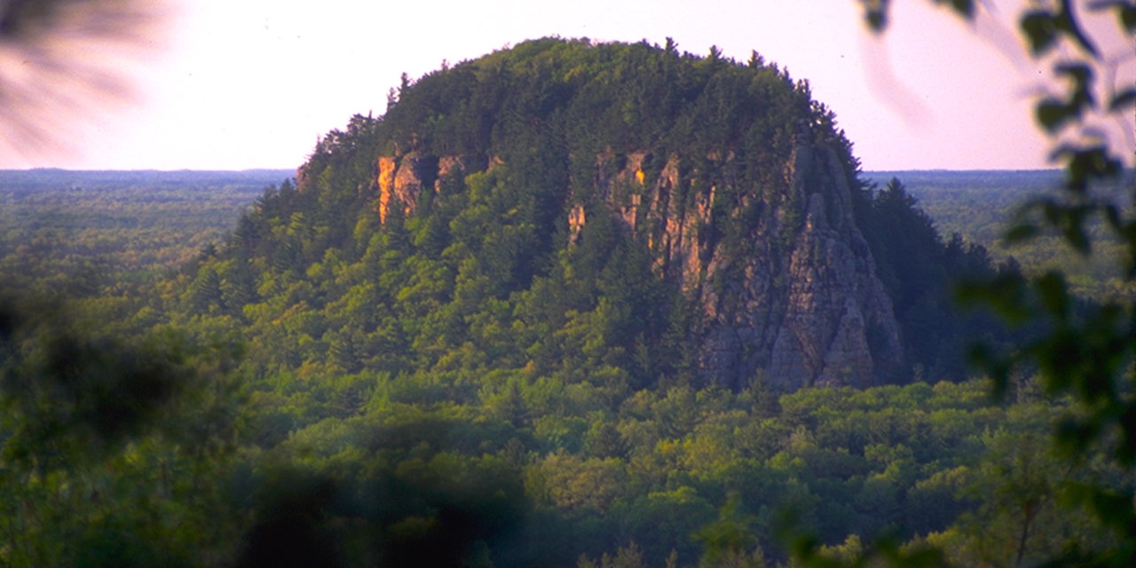 The large rock mound at Roche-A-Cri State Park.
