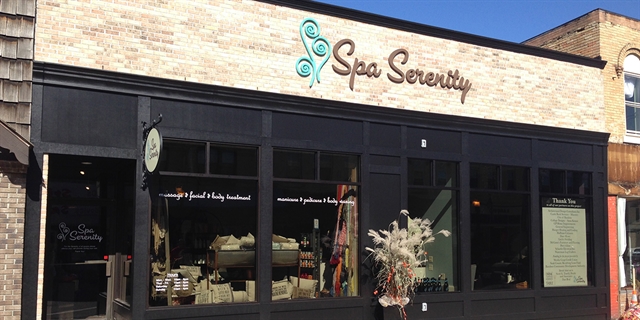 Spa Serenity storefront.