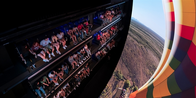 An audience enjoying the view at Take Flight Wilderness Aerial Adventure Ride.