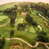 Aerial view of the golf course.