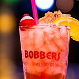 A tropical drink at Bobbers Island Grill.