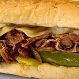 An Italian beef sandwich from Hot Dog Avenue.