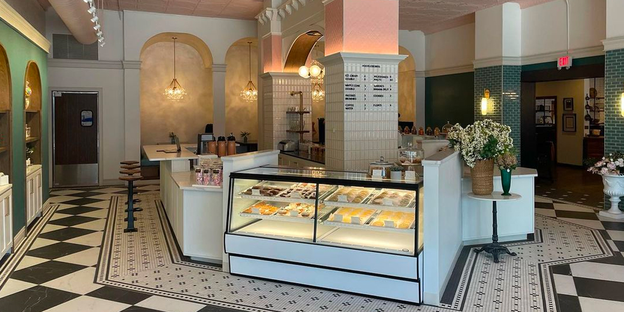 Huckleberry's interior and bakery counter.