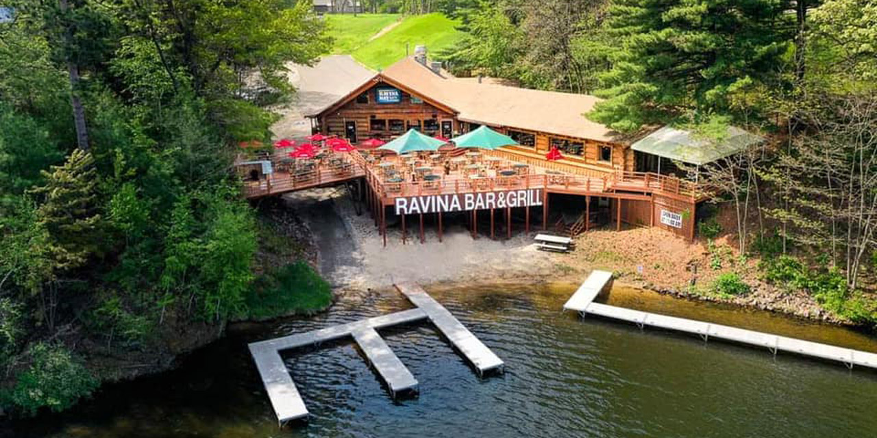 Aerial view of Ravina Bay Bar & Grill.