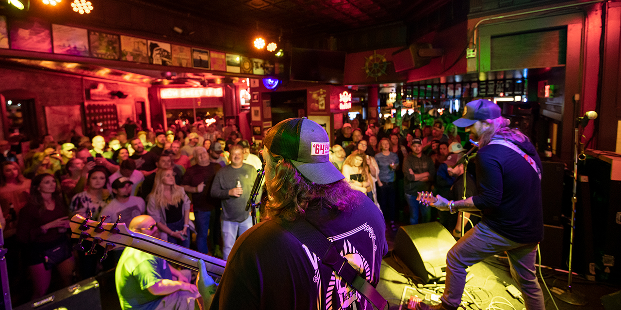 A band performs at Showboat Saloon.