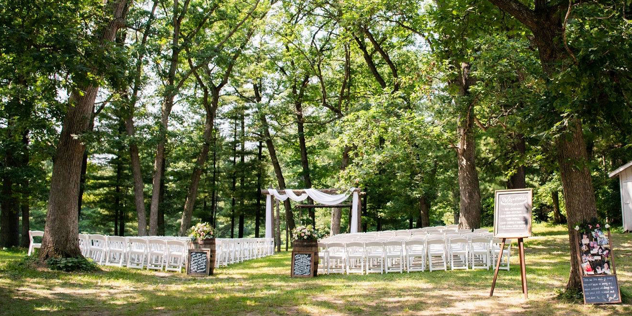 Outdoor wedding space.