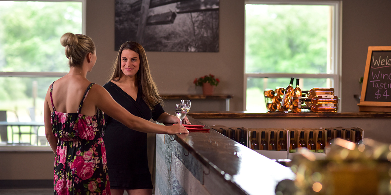 Women at the bar.