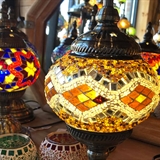 Glass-tile lamps.