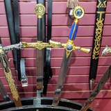 A bunch of swords.