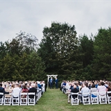 A wedding ceremony at Spring Brook Weddings & Receptions.